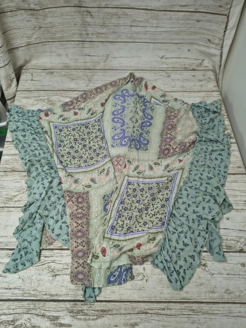 Patrons of Peace Patchwork Coverup Boho Festival Size S/M